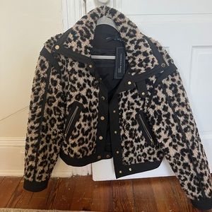 Veronica Beard Anita faux fur cheetah coat